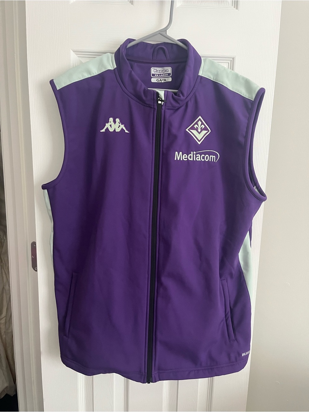 Kappa Kids Purple Sleeveless Zip Vest with White Accents